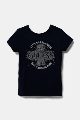 Dětské tričko Guess tmavomodrá barva, J5RI36 K6YW4