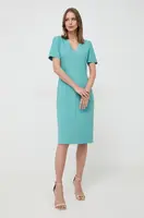 Šaty BOSS zelená barva, mini, 50490044