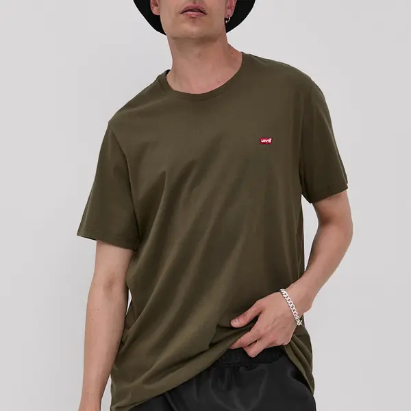Tričko Levi's pánské, zelená barva, s potiskem, 56605.0021-Greens