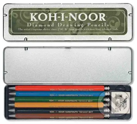 Koh-i-noor tužky mechanické (Versatil) souprava 6 ks v plechové krabičce