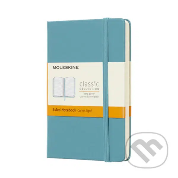 Moleskine - modrozelený zápisník (malý, linajkovaný)