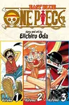 One Piece Volumes 1, 2 & 3 - Eiichiro Oda - kniha z kategorie Komiksy