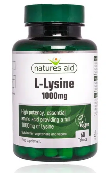 Natures Aid L-Lyzín 1000 mg 60 tabliet