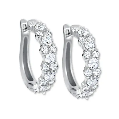 Soliter Luxusné strieborné náušnice 436 001 00501 04