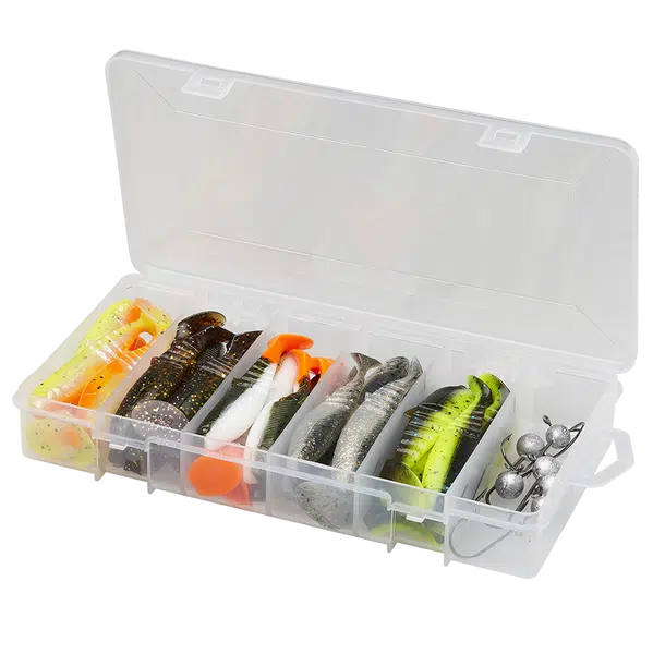 Savage gear gumová nástraha cannibal shad kit mixed colors 36 ks - 10 a 12,5 cm