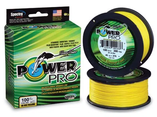 Power pro splietaná šnúra hi-vis yellow 135 m - priemer 0,13 mm nosnosť 8 kg