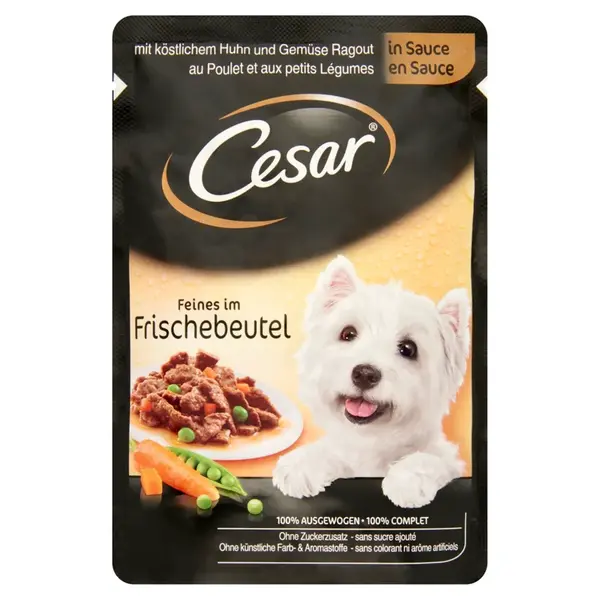 Cesar kapsičky s kuřecím a zeleninovým ragú 100 g