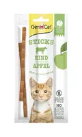 GimCat Sticks hovězí a jablko 3 ks