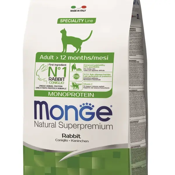 Monge Cat Adult Monoprotein - zajíc 1,5 kg