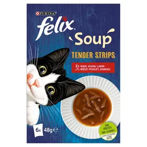 Felix Soup Tender Strips Lahodný výber 6 x 48 g