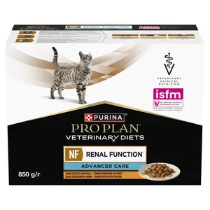 Purina Pro Plan Veterinary Diets Feline NF Renal Advanced Care vlhké krmivo pre mačky s kuracím mäsom 10 x 85 g