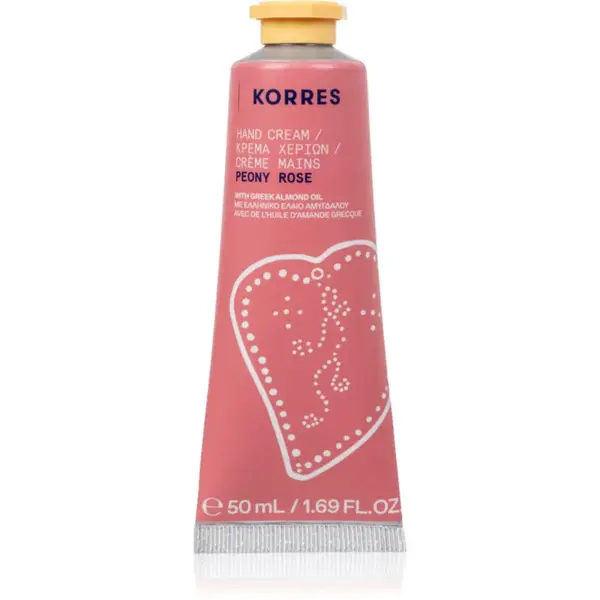 Korres Peony Rose hydratační krém na ruce s mandlovým olejem 50 ml