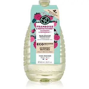 Yves Rocher Bain de Nature sprchový gél náhradná náplň Raspberry & Peppermint 600 ml