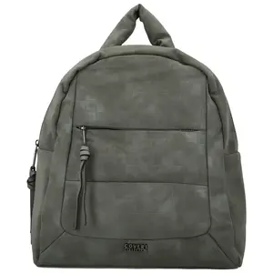 Trendy dámský koženkový batůžek Coveri Darie, šedý