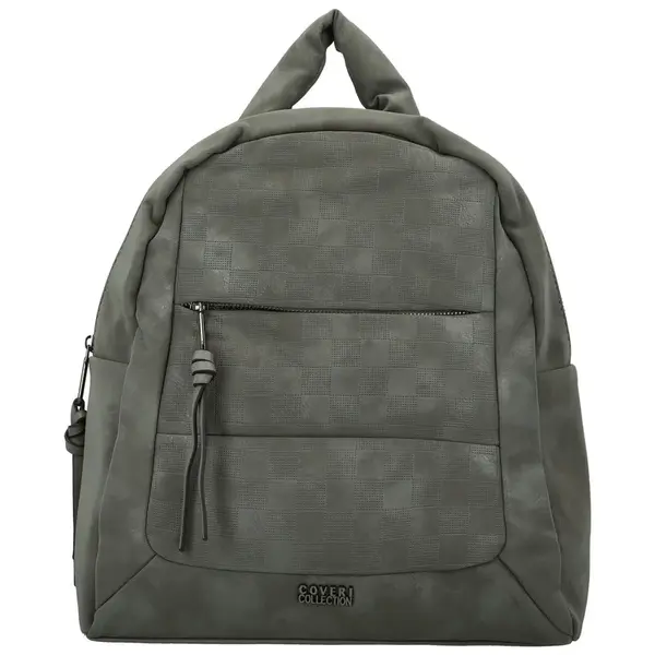 Trendy dámský koženkový batůžek Coveri Darie, šedý