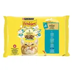 Friskies vlhké krmivo pro kočky v omáčce - s lososem, tuňákem, sardinkami, treskou 4 x 85 g