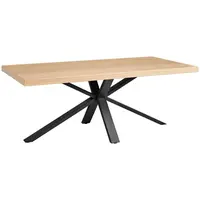 MID.YOU JÍDELNÍ STŮL, dub, přírodní barvy, černá, 200/100/76 cm