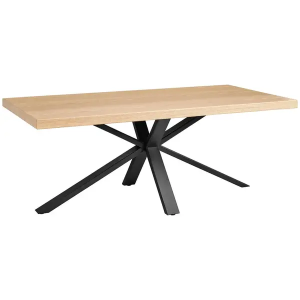 MID.YOU JÍDELNÍ STŮL, dub, přírodní barvy, černá, 200/100/76 cm