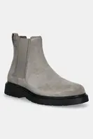 Kožené kotníkové boty Calvin Klein COMBAT ESS CHELSEA BOOT SU pánské, béžová barva, YM0YM01372
