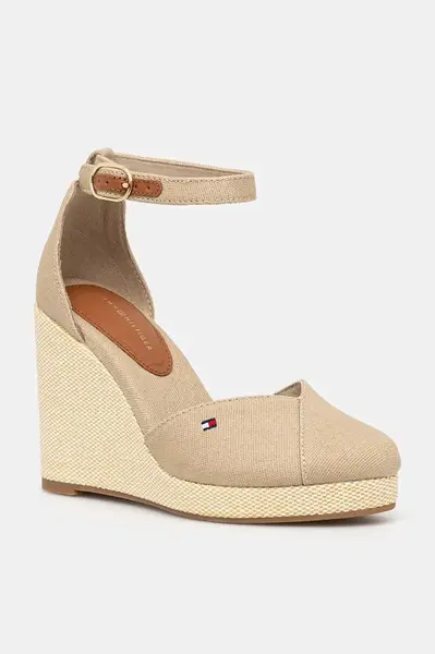 Espadrilky Tommy Hilfiger FLAG HIGH WEDGE ESPAD CLOSED TOE