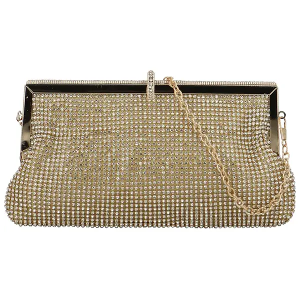 Třpytivá dámská plesová kabelka Moon Xena, zlatá
