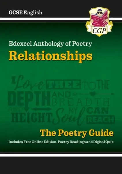 GCSE English Edexcel Poetry Guide - Relationships Anthology inc. Online Edition, Audio & Quizzes - CGP Books