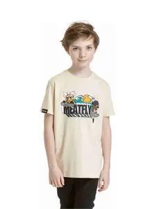 Meatfly dětské tričko Skejters Sand | Písková | Velikost 134 | 100% bavlna