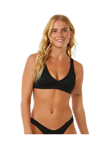 Rip curl dámský horní díl plavek Dreams Adjustable Halter Black | Černá | Velikost XL