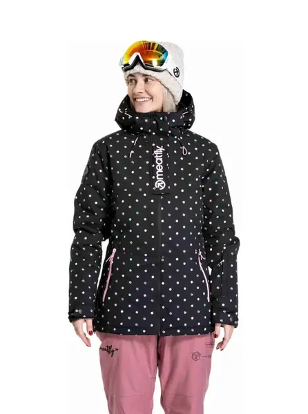 Dámská snb & ski bunda meatfly kirsten černá/puntíky l