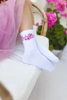 Milena Dětské Ponožky Mládežnické Baby Girl Bílé