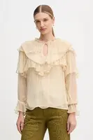 Halenka Hoss Intropia dámská, béžová barva, hladká, 6282680