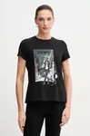 Tričko Dkny KNIT TOPS dámské, černá barva, P5MOHWNA