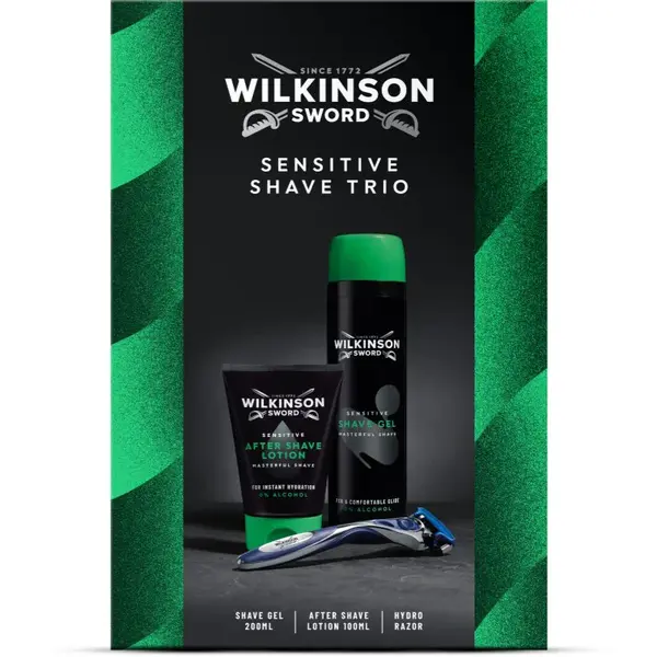 Wilkinson Sword Sensitive Shave Trio dárková sada na holení