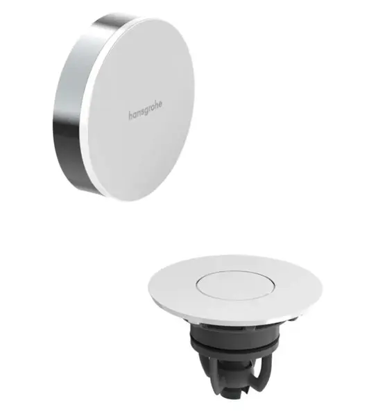 Hansgrohe Flexaplus - Vrchná súprava k vaňovej odtokovej a prepadovej súprave s napúšťaním, Push-Open, chróm/vysoko lesklá biela 58187000