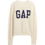GAP V-FRCH- LOGO SWEATER Dámský svetr, bílá, velikost