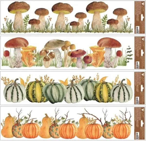 Okenní fólie 40005 hříbky a dýně 64x15cm