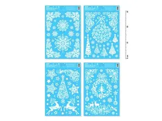 Okenní fólie vánoce glitr VA003 20x30cm