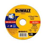 DeWALT Príslušenstvo - Súprava rezných kotúčov na nehrdzavejúcu oceľ 115x22,23 mm, 25 ks DT20593