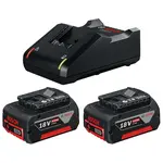 Bosch Příslušenství - Sada 4A nabíječky a 2x aku 18 V Li-Ion 4,0 Ah 1600A019S0