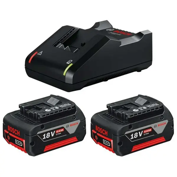 Bosch Příslušenství - Sada 4A nabíječky a 2x aku 18 V Li-Ion 4,0 Ah 1600A019S0