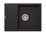 SCHOCK Manhattan - Granitový drez, 65x50 cm, s ovládaním odtoku, Ónyx MAND100AGON
