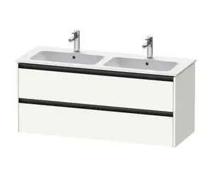 Duravit Ketho.2 - Umývadlová skrinka, 55x128x48 cm, 2 zásuvky, matná biela K25266018180000
