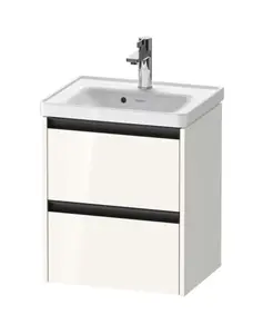 Duravit Ketho.2 - Umývadlová skrinka, 55x48x38 cm, 2 zásuvky, lesklá biela K25280022220000