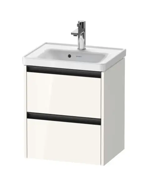 Duravit Ketho.2 - Umývadlová skrinka, 55x48x38 cm, 2 zásuvky, lesklá biela K25280022220000