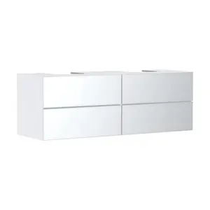 Hansgrohe Xevolos E - Umývadlová skrinka 157x56x55 cm, 4 zásuvky, matná biela/metalická biela 54199320