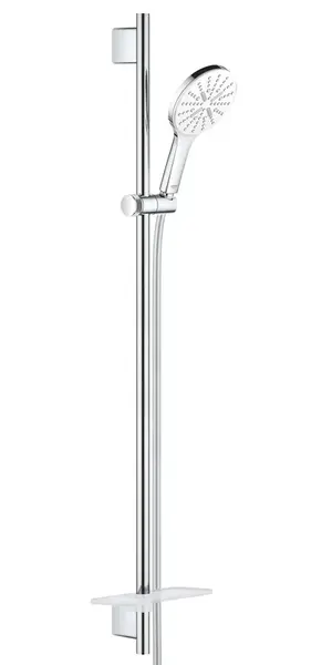 Grohe Rainshower SmartActive - Súprava sprchovej hlavice 130, 3 prúdy, tyče 90 cm a hadice, mesačná biela 26578LS0
