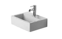 Duravit Vero - Umývadielko Med, 45x35 cm, s 1 otvorom na batériu, bez prepadu, s WonderGliss, alpská biela 07044500411