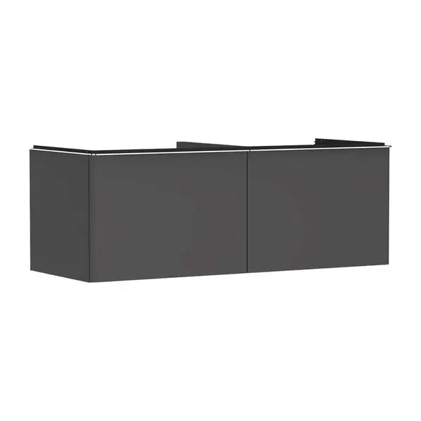 Hansgrohe Xelu Q - Umývadlová skrinka, 50x136x55 cm, 2 zásuvky, matná sivá/chróm 54067000