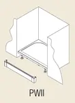 RONAL Marblemate - Hliníkový přední panel pro obdélníkovou vaničku, I-panel, 1 strana, 700 mm - vanička aluchrom PWII07050