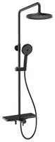 Aqualine Arona - Sprchový set s batériou, 3 prúdy, matná čierna SL210B
